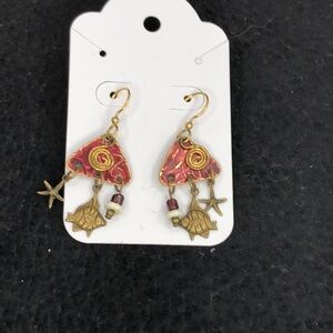 Enameled Drop Earrings